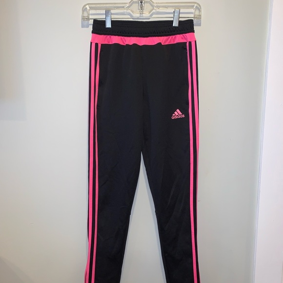 Adidas Girl's Kid's Black Athletic Pants - Picture 2 of 4